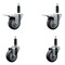 Service Caster 3.5'' Thermoplastic Rubber Swivel 1'' Expanding Stem Caster Set 2 Total Lock Brakes, 4PK SCC-EXTTL20S3514-TPRB-2-S-2-1 - alternate 1
